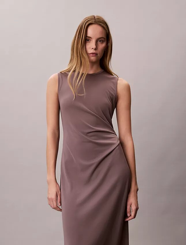 Vestido fruncido de jersey refinado Vestido fruncido de jersey refinado