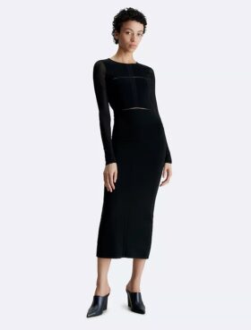 Vestido largo con espalda calada