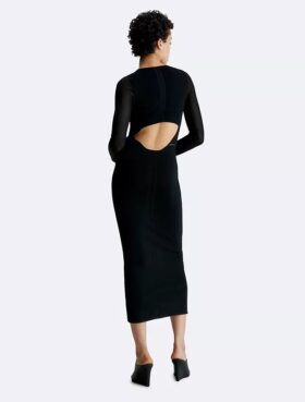 Vestido largo con espalda calada