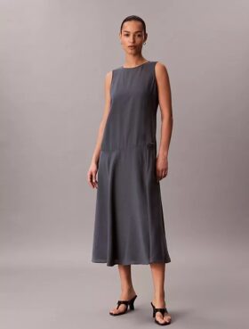 Vestido largo de gasa