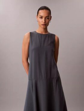 Vestido largo de gasa