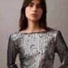 Vestido midi con lentejuelas Vestido midi con lentejuelas