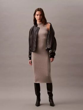 Vestido midi con lurex