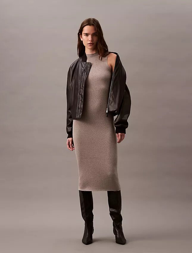 Vestido midi con lurex Vestido midi con lurex