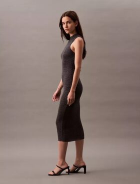 Vestido midi con lurex