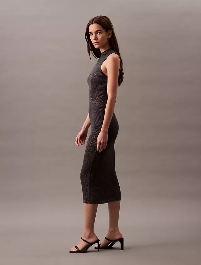 Vestido midi con lurex Vestido midi con lurex