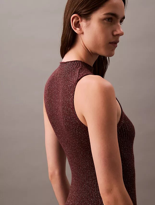 Vestido midi con lurex Vestido midi con lurex