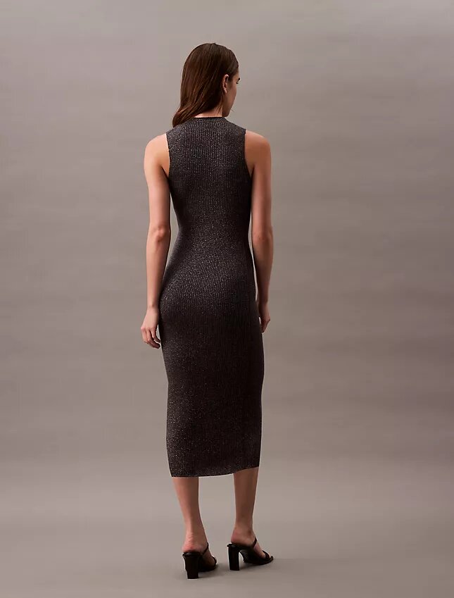 Vestido midi con lurex Vestido midi con lurex