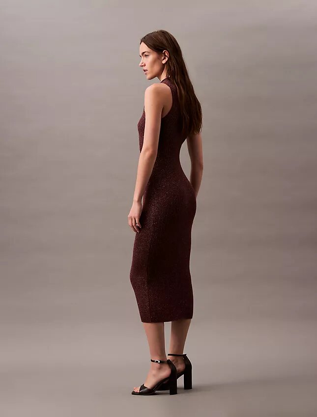 Vestido midi con lurex Vestido midi con lurex