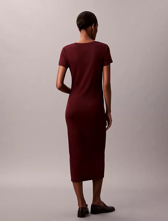Vestido midi de algodón refinado Vestido midi de algodón refinado