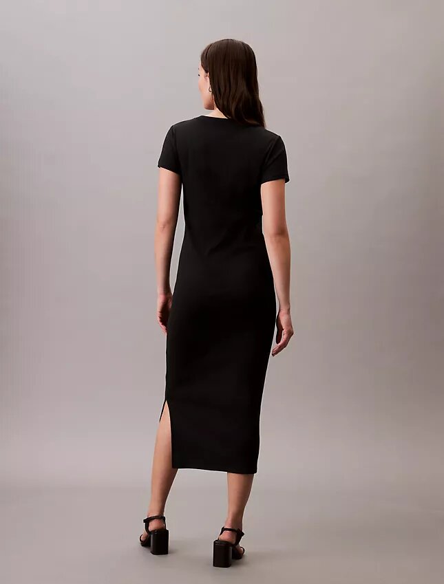 Vestido midi de algodón refinado Vestido midi de algodón refinado