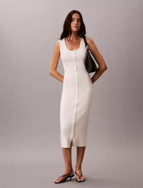 Vestido midi de algodón suave