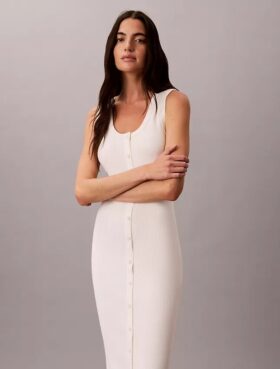 Vestido midi de algodón suave