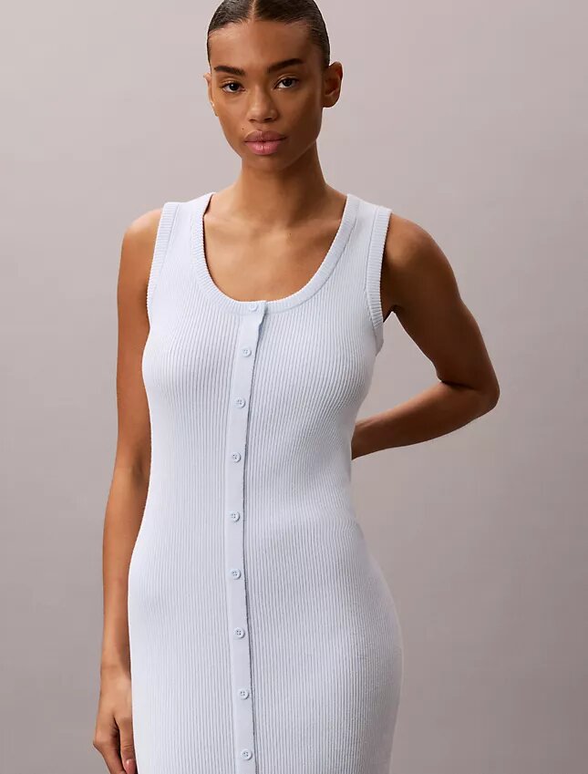 Vestido midi de algodón suave Vestido midi de algodón suave