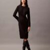 Vestido midi de crepé