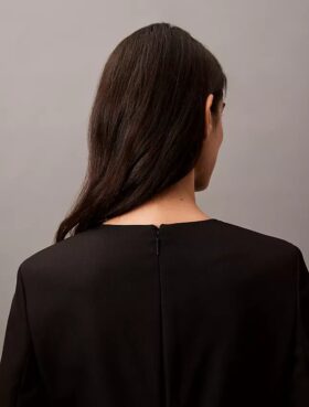 Vestido midi de crepé
