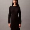 Vestido midi de crepé