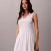 Vestido midi de popelín de algodón Vestido midi de popelín de algodón