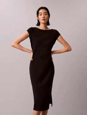 Vestido midi de punto Ponte