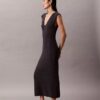 Vestido midi de punto sin mangas Vestido midi de punto sin mangas