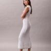 Vestido midi de punto sin mangas Vestido midi de punto sin mangas