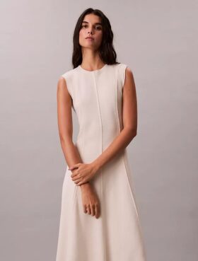 Vestido midi de punto suave