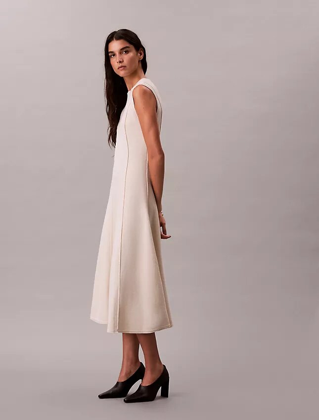 Vestido midi de punto suave Vestido midi de punto suave