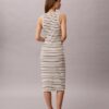 Vestido midi de rayas acanaladas Monologo Vestido midi de rayas acanaladas Monologo
