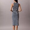 Vestido midi de rayas acanaladas Monologo Vestido midi de rayas acanaladas Monologo
