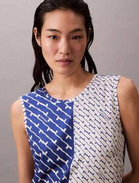 Vestido midi de sarga de viscosa estampada