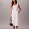 Vestido midi fruncido