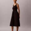 Vestido midi fruncido