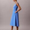 Vestido midi fruncido
