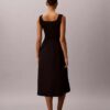 Vestido midi fruncido