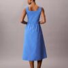 Vestido midi fruncido
