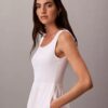 Vestido midi fruncido