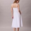Vestido midi sin mangas de popelín de algodón