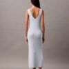 Vestido midi sin mangas de punto bouclé Vestido midi sin mangas de punto bouclé