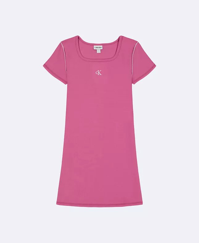 Vestido mini de camiseta con Monogram para niñas Vestido mini de camiseta con Monogram para niñas
