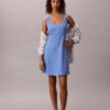 Vestido mini de mezcla de lino