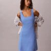 Vestido mini de mezcla de lino