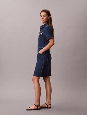 Vestido mini trucker de Denim