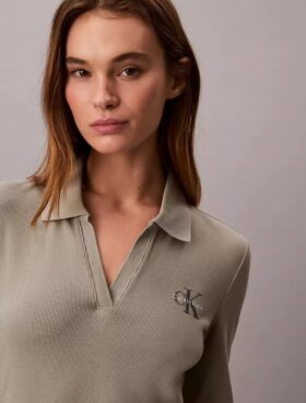 Vestido polo de canalé Monólogo