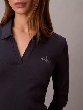 Vestido polo de canalé Monólogo