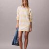 Vestido polo mini con rayas Varsity