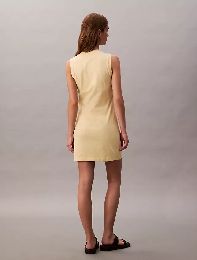 Vestido sin mangas con estampado de logotipo Vestido sin mangas con estampado de logotipo