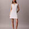 Vestido sin mangas de felpa francesa con cremallera de 1/4 Vestido sin mangas de felpa francesa con cremallera de 1/4