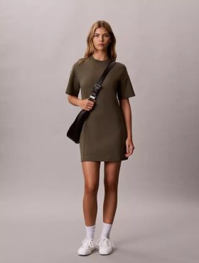 Vestido sudadera corto con Monogram