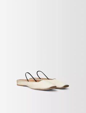 Zapatos planos de satén de seda Lana